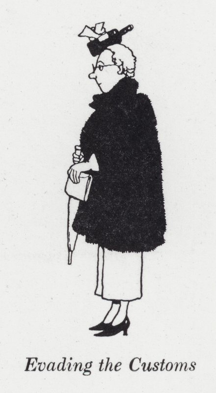 Vyhýbání se celnici (litho) od William Heath Robinson