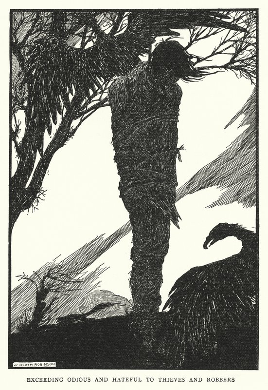 Překročení odporného a nenávistného vůči zlodějům a lupičům (litho) od William Heath Robinson