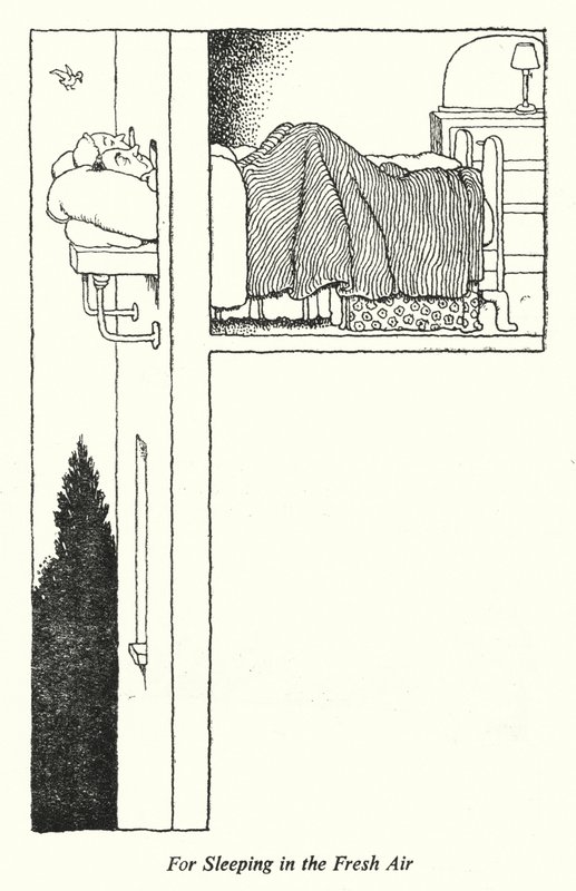 Pro spaní na čerstvém vzduchu (litho) od William Heath Robinson
