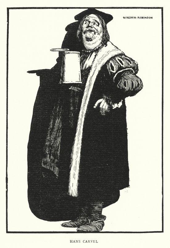 Hans Carvel (litho) od William Heath Robinson
