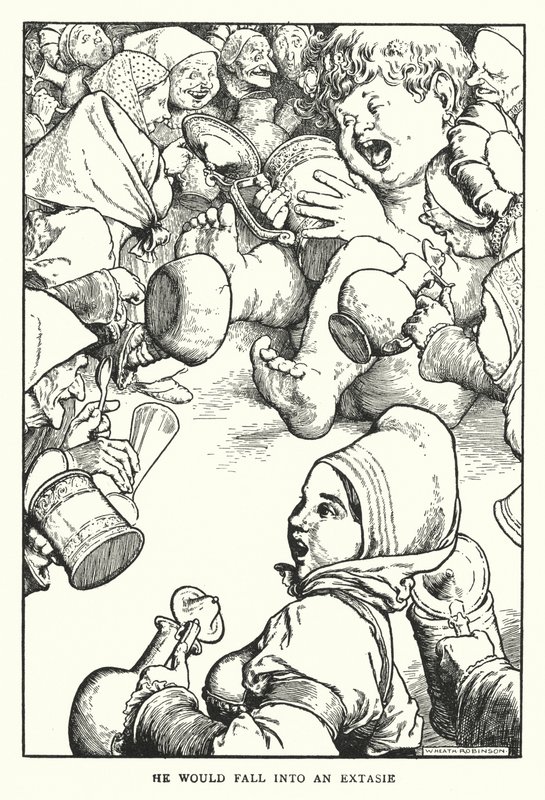 Upadl by do extáze (litho) od William Heath Robinson