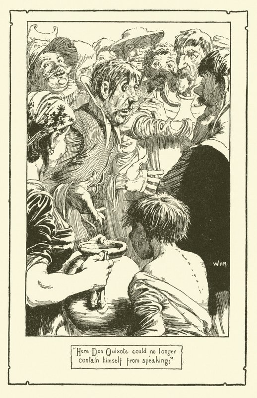 Ilustrace pro Dona Quijota (litho) od William Heath Robinson