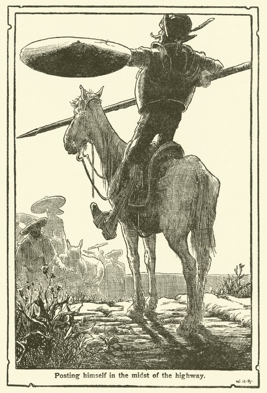 Ilustrace pro Dona Quijota (litho) od William Heath Robinson