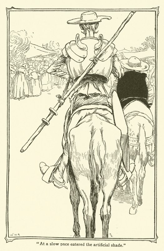 Ilustrace pro Dona Quijota (litho) od William Heath Robinson
