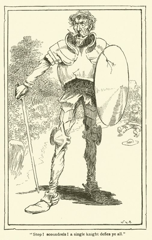 Ilustrace pro Dona Quijota (litho) od William Heath Robinson
