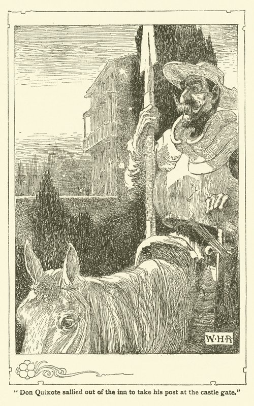 Ilustrace pro Dona Quijota (litho) od William Heath Robinson