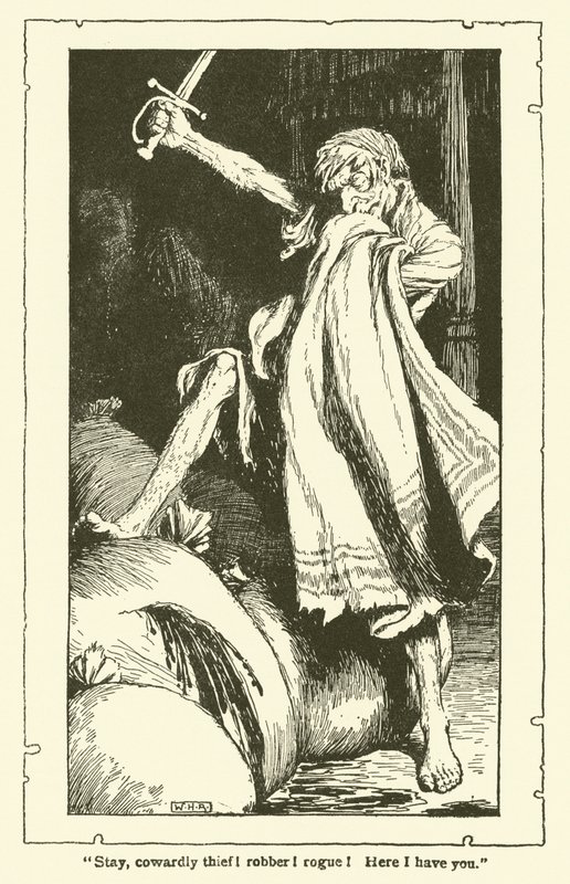 Ilustrace pro Dona Quijota (litho) od William Heath Robinson