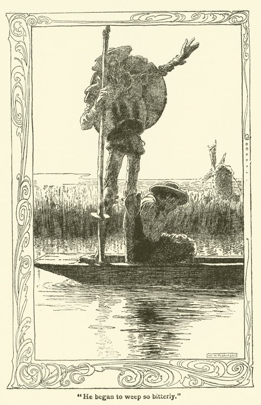 Ilustrace pro Dona Quijota (litho) od William Heath Robinson