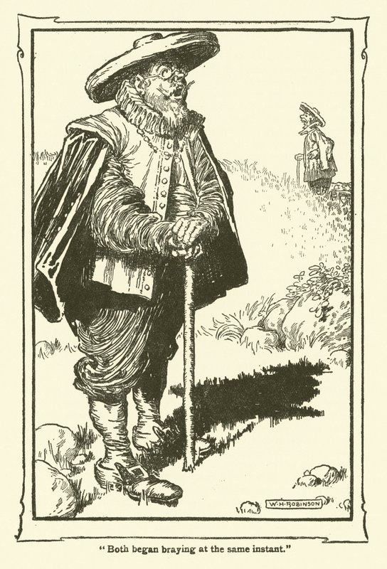 Ilustrace pro Dona Quijota (litho) od William Heath Robinson