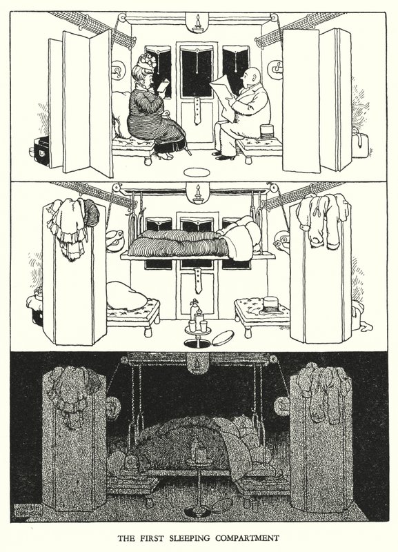 Ilustrace pro Railway Ribaldry od W Heatha Robinsona (litho) od William Heath Robinson