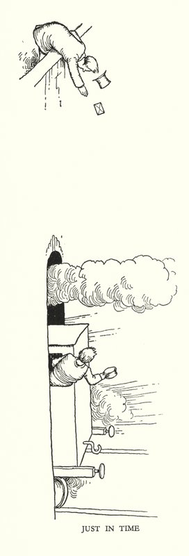 Ilustrace pro Railway Ribaldry od W Heatha Robinsona (litho) od William Heath Robinson
