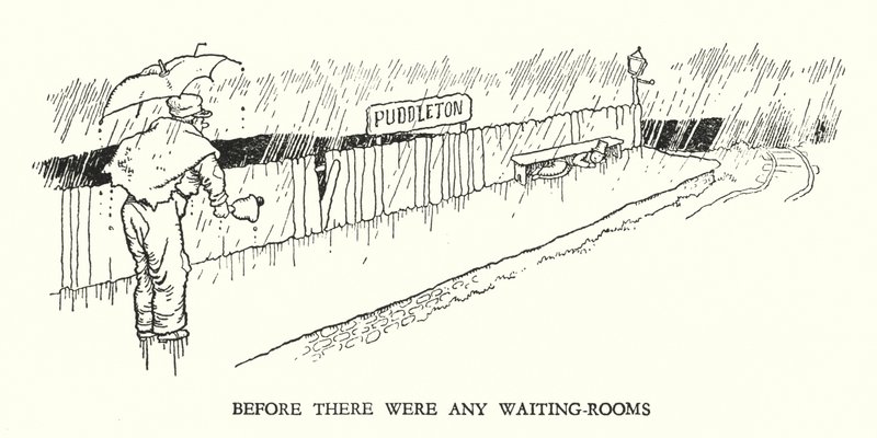 Ilustrace pro Railway Ribaldry od W Heatha Robinsona (litho) od William Heath Robinson