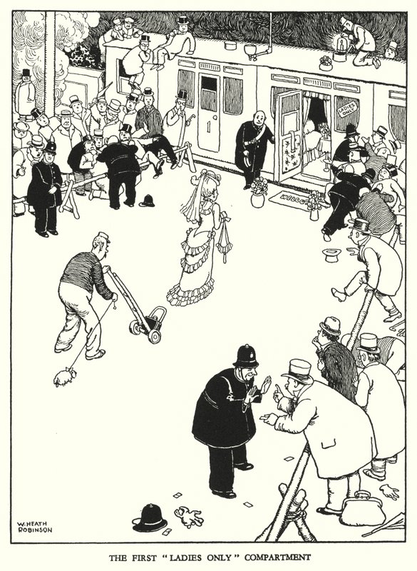 Ilustrace pro Railway Ribaldry od W Heatha Robinsona (litho) od William Heath Robinson