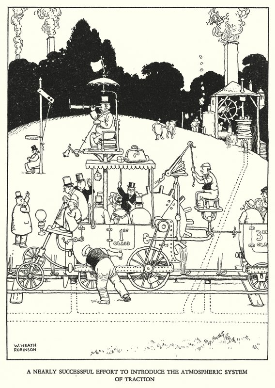 Ilustrace pro Railway Ribaldry od W Heatha Robinsona (litho) od William Heath Robinson