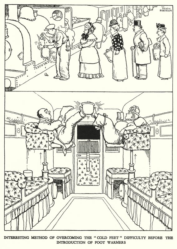 Ilustrace pro Railway Ribaldry od W Heatha Robinsona (litho) od William Heath Robinson