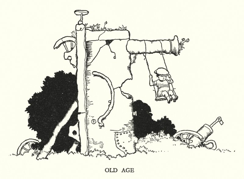 Ilustrace pro Railway Ribaldry od W Heatha Robinsona (litho) od William Heath Robinson