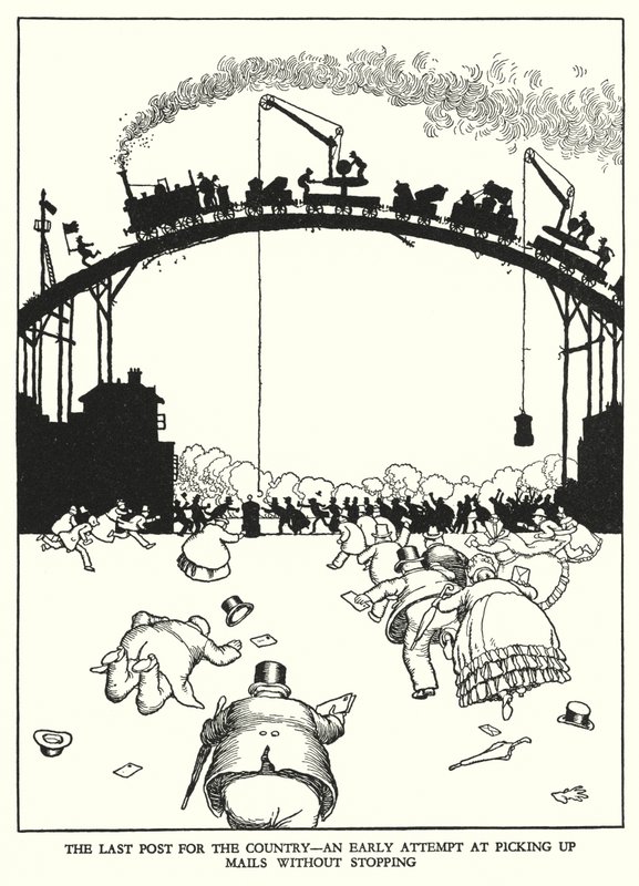 Ilustrace pro Railway Ribaldry od W Heatha Robinsona (litho) od William Heath Robinson