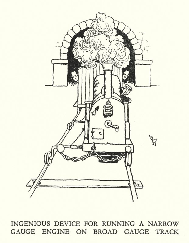 Ilustrace pro Railway Ribaldry od W Heatha Robinsona (litho) od William Heath Robinson