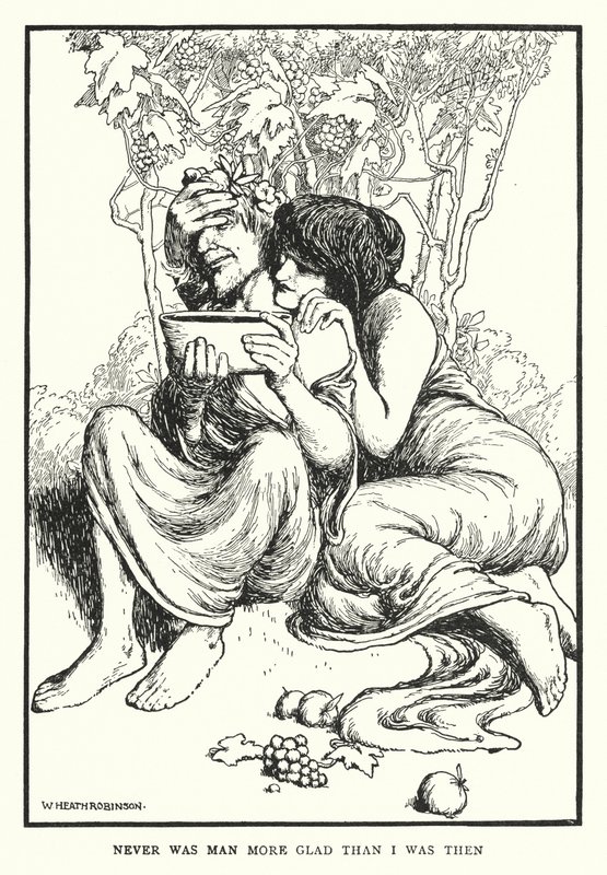 Nikdy nebyl člověk šťastnější než já tehdy (litho) od William Heath Robinson