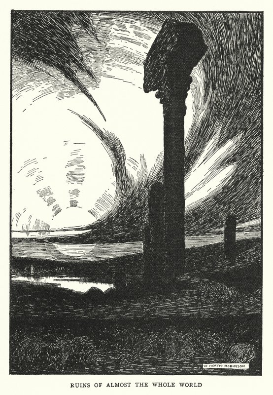 Ruiny téměř celého světa (litho) od William Heath Robinson