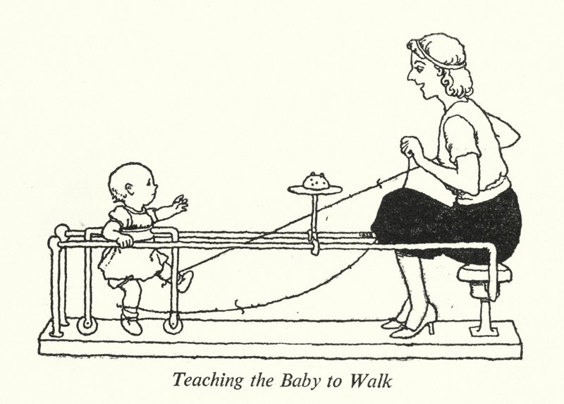 Učíme dítě chodit (litho) od William Heath Robinson