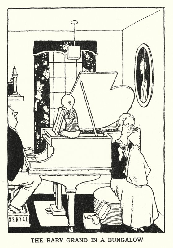 Děťátko Grand v bungalovu (litho) od William Heath Robinson