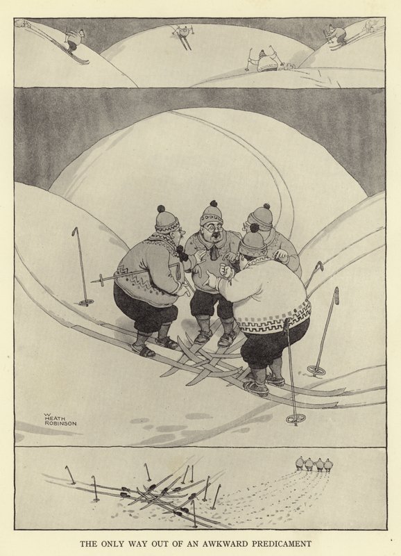Jediný způsob, jak se dostat z nepříjemné situace od William Heath Robinson