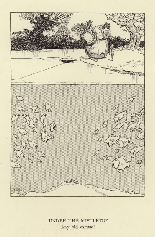 Pod jmelím jakákoli stará výmluva od William Heath Robinson