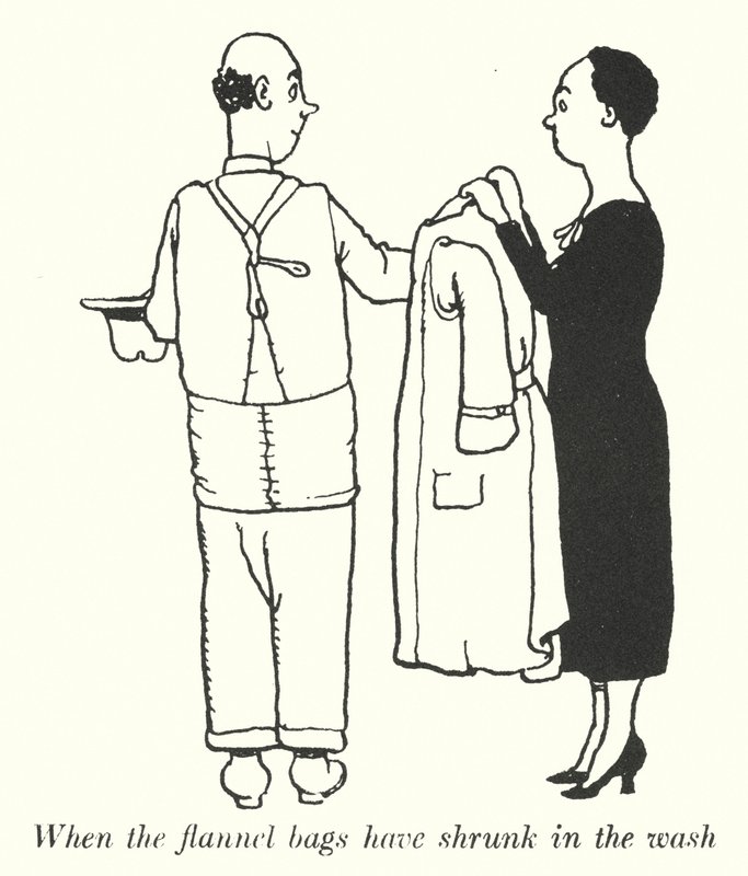 Když se flanelové sáčky při praní smrští (litho) od William Heath Robinson