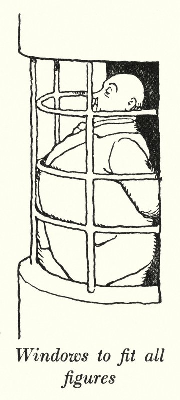 Okna vhodná pro všechny postavy (litho) od William Heath Robinson