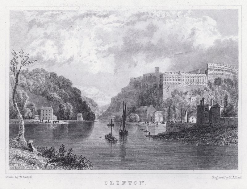 Clifton (rytina) od William Henry (after) Bartlett
