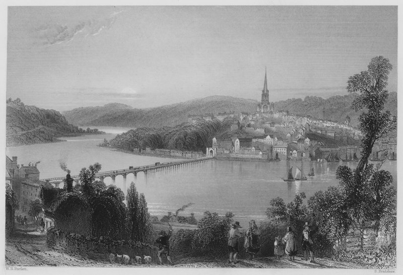 Londonderry (rytina) od William Henry (after) Bartlett