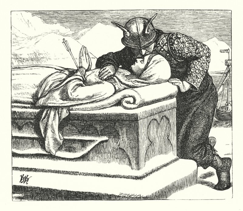 Balada o Orianě (rytina) od William Henry (after) Hunt
