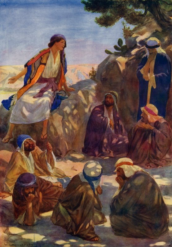 Joseph vyprávějící své sny (barevné lito) od William Henry (after) Margetson