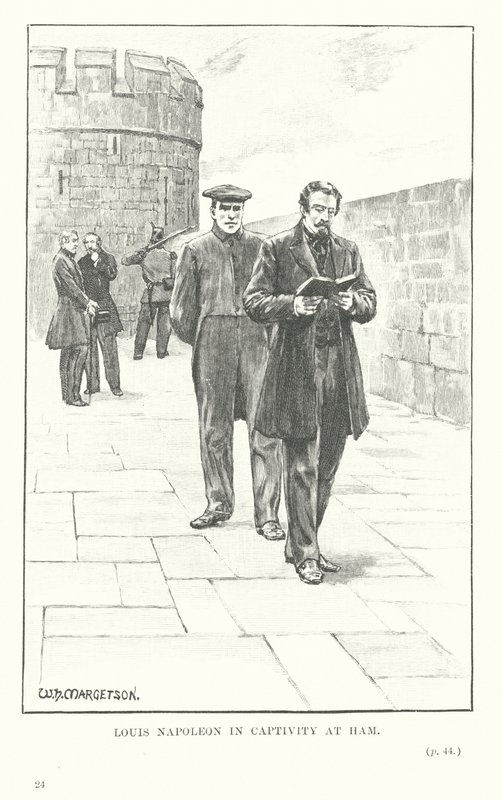 Ludvík Napoleon v zajetí v Hamu (litografie) od William Henry (after) Margetson