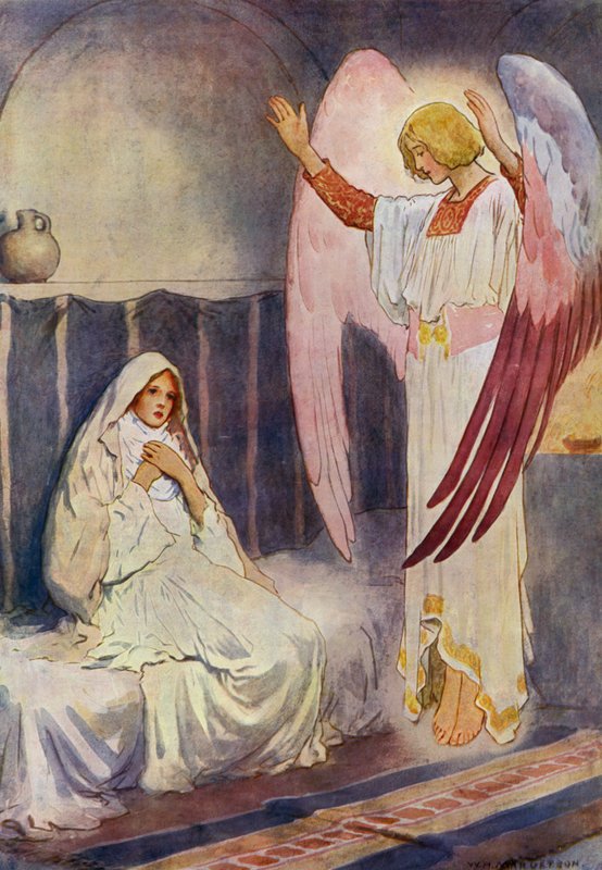 Zvěstování (barevné lito) od William Henry (after) Margetson