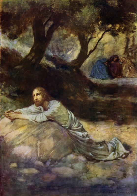 Getsemanská zahrada (barevné lito) od William Henry (after) Margetson