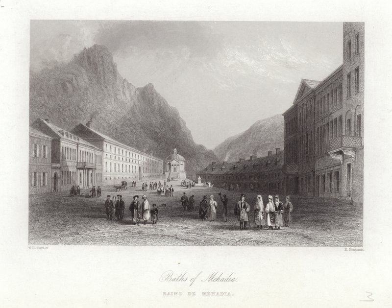 Lázně Mehadia od William Henry Bartlett