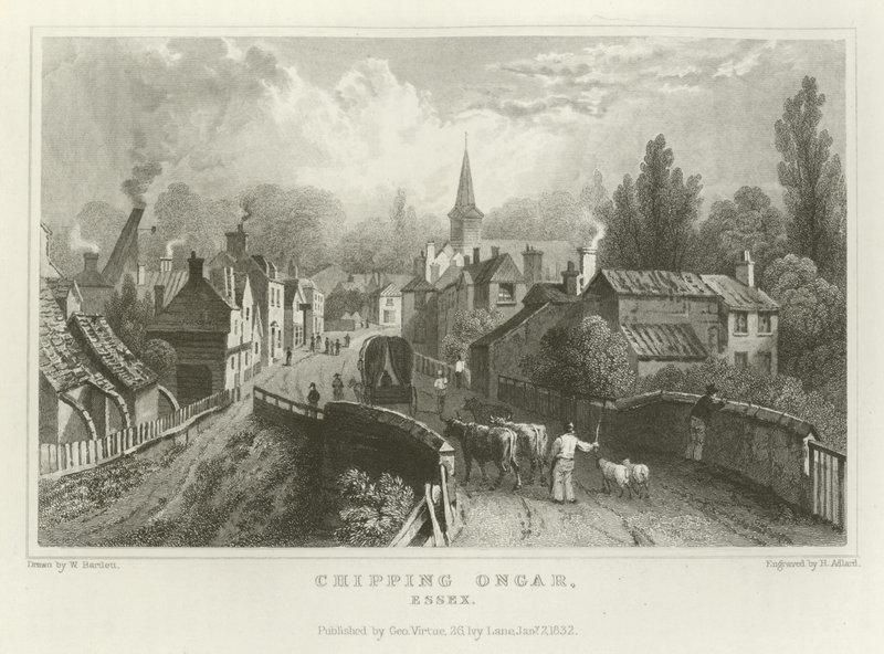 Chipping Ongar, Essex od William Henry Bartlett