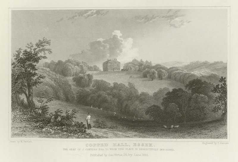 Copped Hall, Essex, sídlo J Conyers, Esquire od William Henry Bartlett