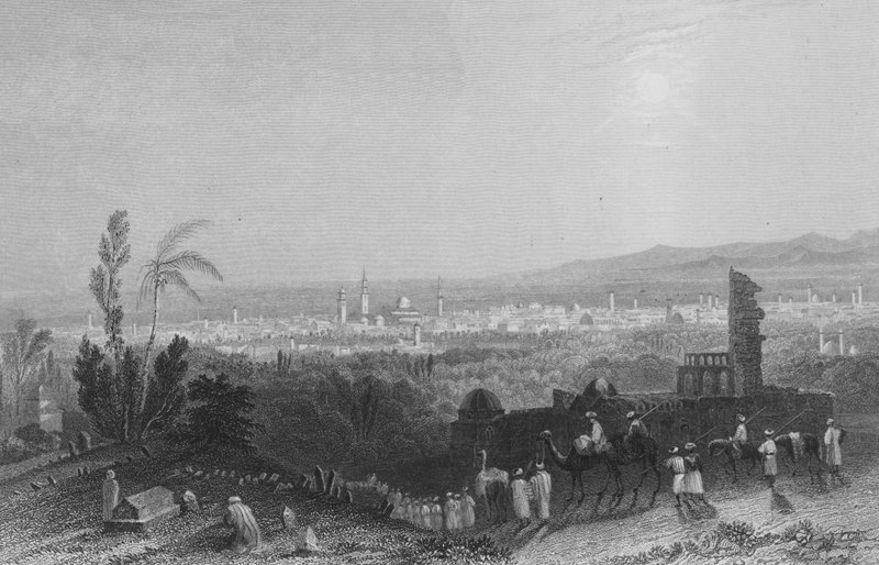 Damašek, shora Salahyeh od William Henry Bartlett