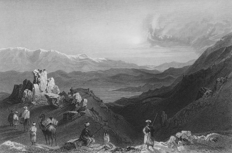 Djebel Sheich a Mount Hermon, z vrcholu Libanonu od William Henry Bartlett