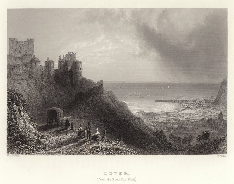 Dover, (z Ramsgate Road) od William Henry Bartlett