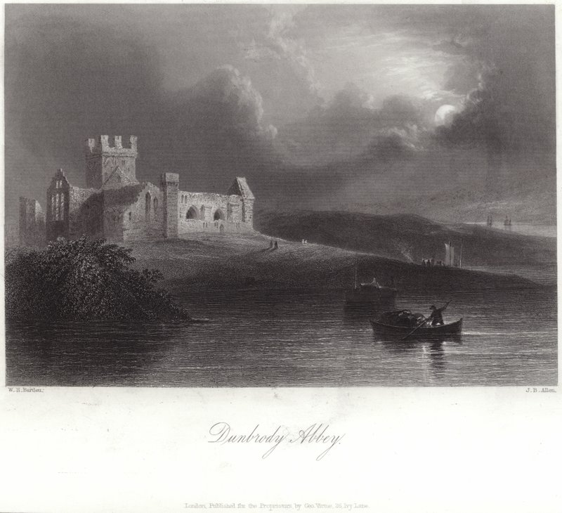 Dunbrody Abbey v hrabství Wexford od William Henry Bartlett