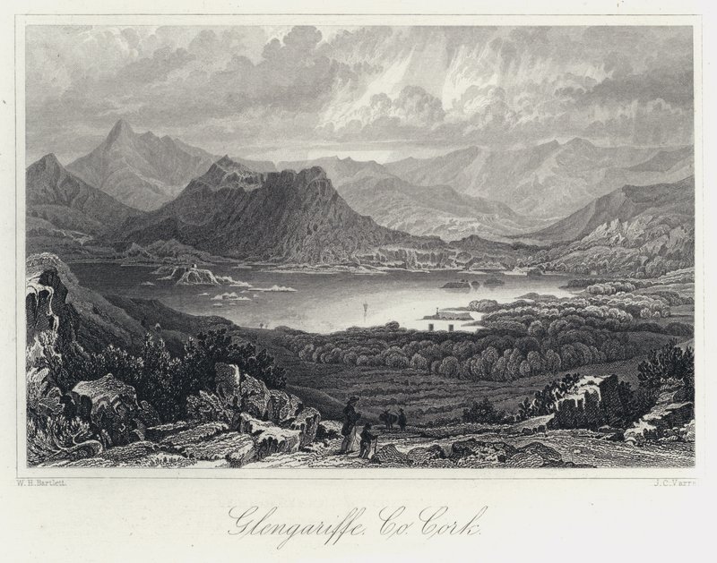 Glengariffe, Co Cork (rytina) od William Henry Bartlett