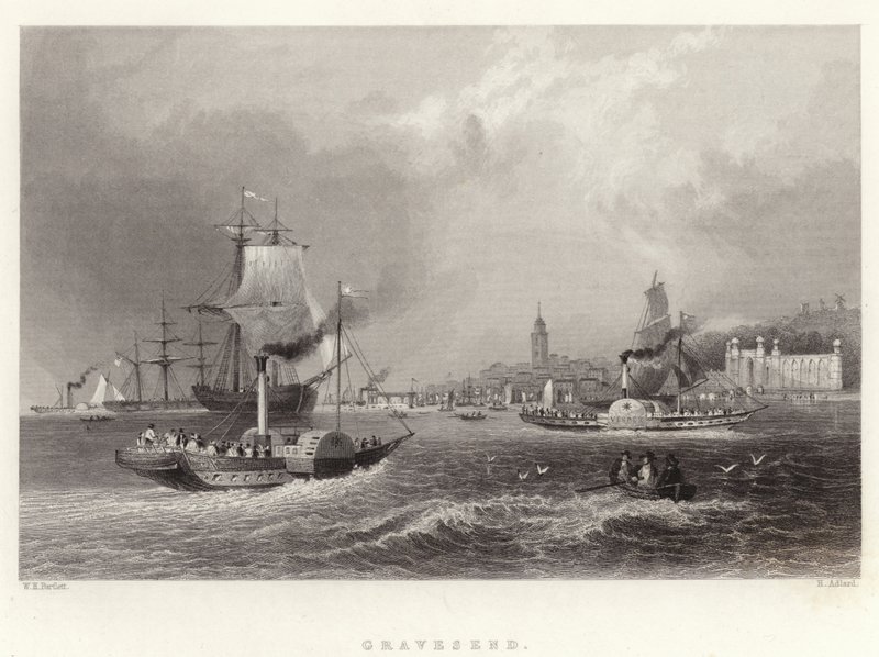 Gravesend od William Henry Bartlett