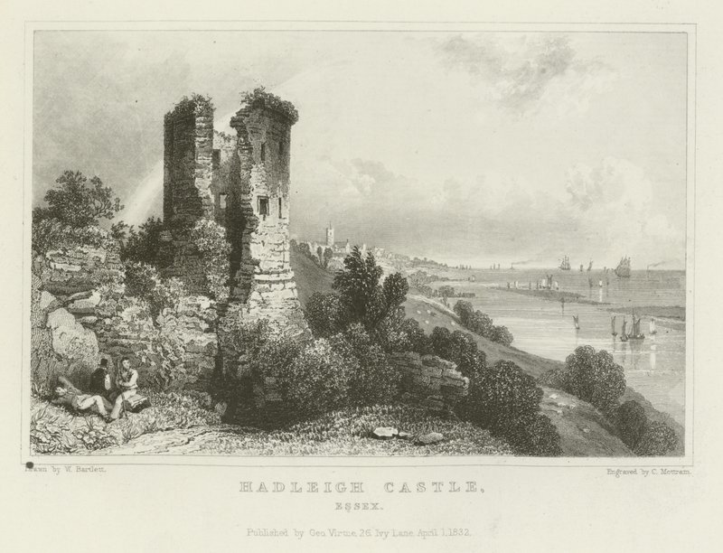 Hrad Hadleigh, Essex od William Henry Bartlett