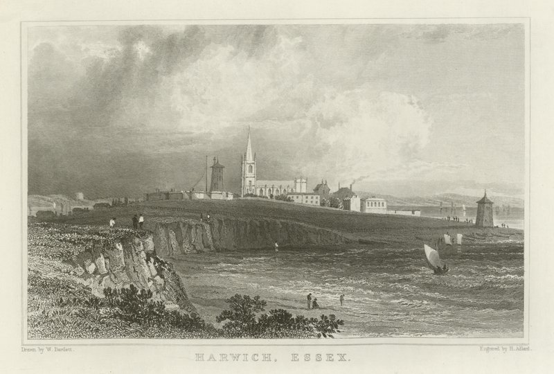 Harwich, Essex od William Henry Bartlett