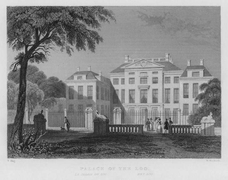 Palace of the Loo (rytina) od William Henry Bartlett