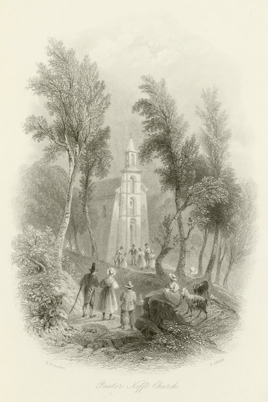 Kostel pastora Neffa od William Henry Bartlett